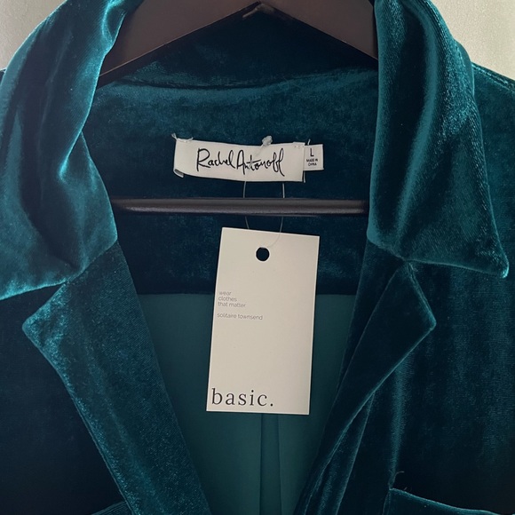 Rachel Antonoff Sapphire Blue Velour Jumpsuit in L - Picture 3 of 5